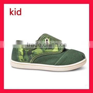 army green canvas shoes for children casual shoe for school