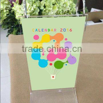 2016 wholesale custom clear acrylic calendar stand