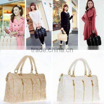 Fashion Korean Women Lace Handbag PU Leather Messenger Tote Shoulder Bag Satchel