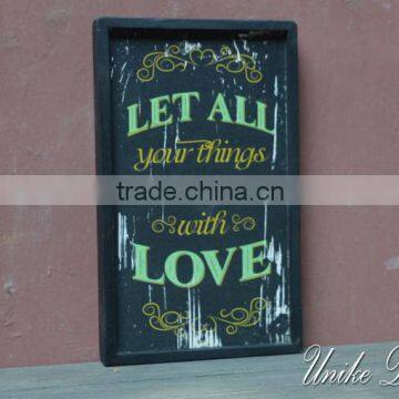 Wooden Vintage Style Sign - Wall Decoration WQ-012