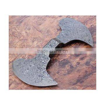 Handmade Damascus double axe head