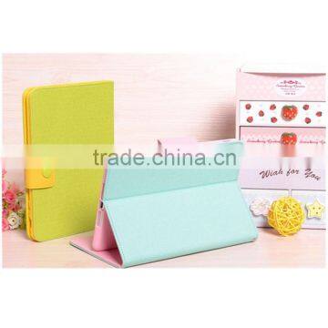 hit color cross pattern PU leather tablet flip case back cover for samsung galaxy tab 2 3 4 8.9