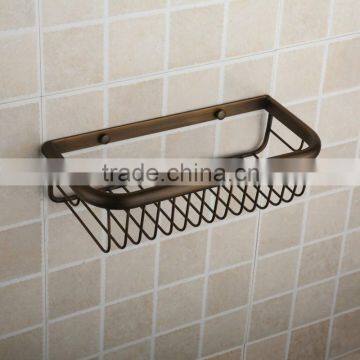 Blacked Royal Storage Rack, Square Brass Bathroom Rack,One Tier Wall Mounted Bathroom Accessories