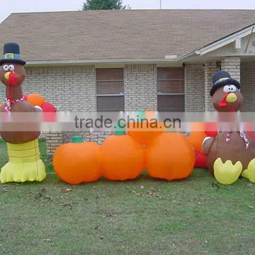 Gaint thanksgiving inflatable for party/inflatable turkey and pumpkin