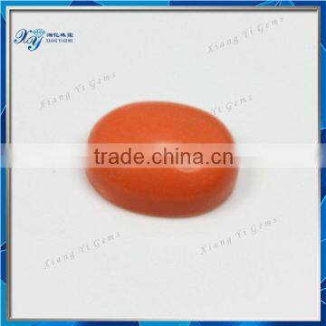 8x10mm orange coral stone Alibaba wholesale stone beads oval shape cabochon turquoise stones for clothes decoration