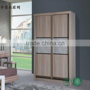 Low price factory direct wholesale sliding door wooden cloth wardrobe