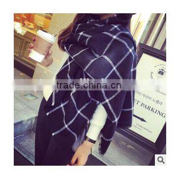 The Spring and Autumn and Winter Scarf Cashmere Scarf Shawl and Thickened Long Paragraph Korean Students Collar British Lattice photo-2