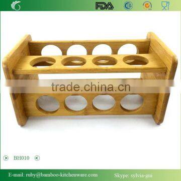 BH010/ 2016 Rolling Up Revolving Organic Bamboo Spice Jar Rack