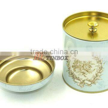 Round Tea Tin Box With Special Lid Tea Can Tin Box photo-2