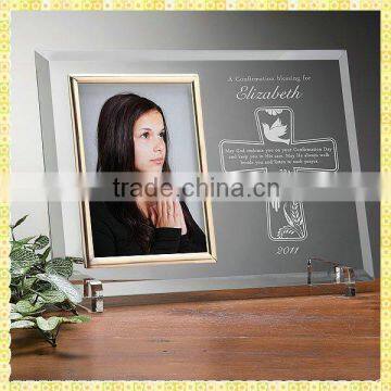 Personalized Double Sided Glass Photo Frame For Girlfriend's Birthday Gifts