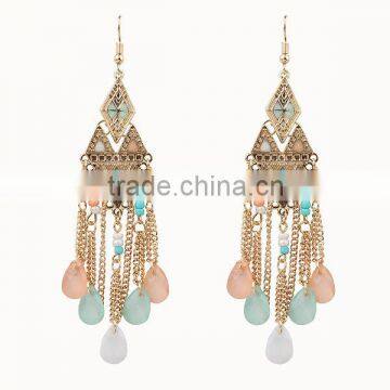 Fashion jewelry tassel earrings diamond jewelry