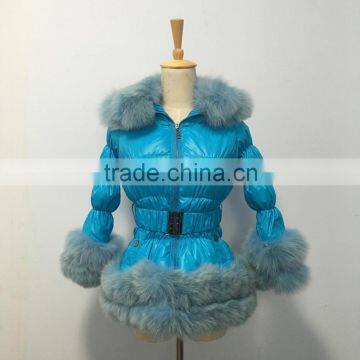 2015 new popular lady size style D14 down down jacket with fur