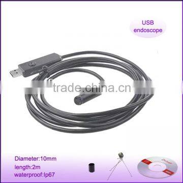 protable usb borescope camera dia 10mm length 2m good quatlity endoscope tian song