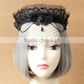 MYLOVE handmade custom lady black party face lace mask high quality MLMJ10