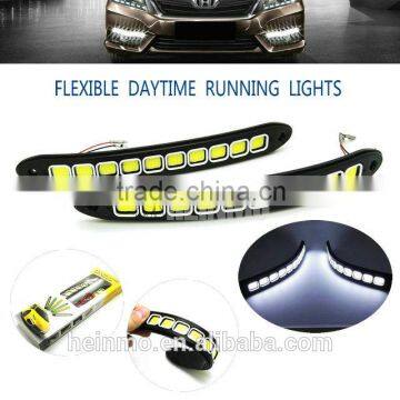 High Power Flexible LED Daytime Running Light COB Day Lights Soft DRL Fit For Universal Cars Honda Toyota VW Ford