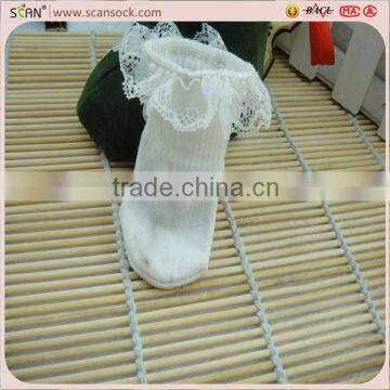 custom scan tube girls lace socks cotton