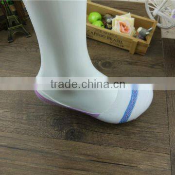 factory wholesale latest design Scan grey boat100% cotton plain colorful socks new product classial style,purple stripe