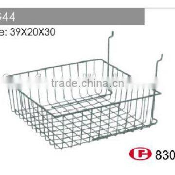 Metal wire hanging basket for slatwall for supermarket G44