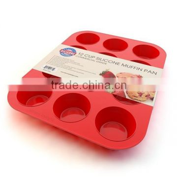 12 Cup Silicone Mini Muffin Bake Pan and Cupcake Maker