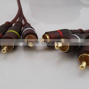 manufacturer wholesasles rca cable 3RCA/M-3RCA/M audio cable AV cable with low price