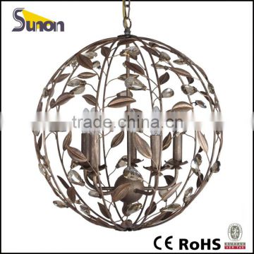 Round ball iron frame paint antique pendant light/chandelier