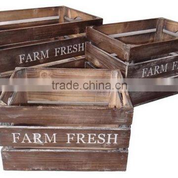 Rustic Wooden Crate,antique Crate Wood for Fruit,wood Crate photo-4
