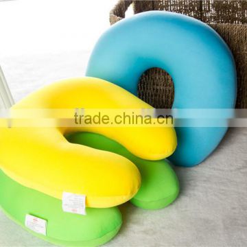 Spandex fabric solid color u shape microbeads pillow