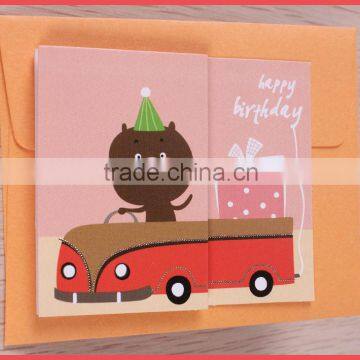 hot stamping happy birthday 3d pop up card
