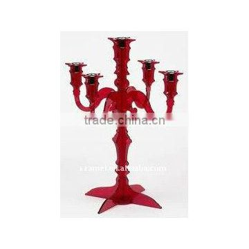 Promotional red clear acrylic candlesticks