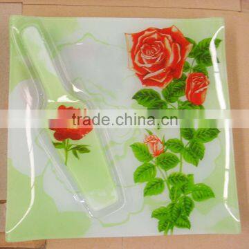 square galss plate ,glass dish/glassware