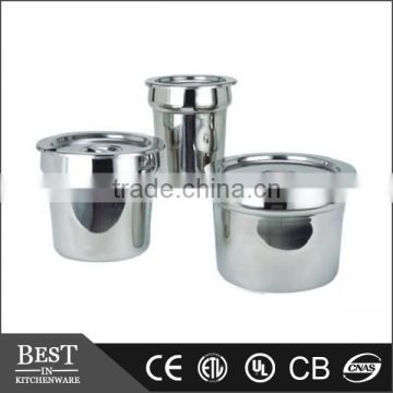 stainless steel Vegetable insert pot with lid soup pot