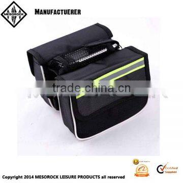 Mountain Bike Saddle Bicycle Front Tube Bag Pouch Cycling Frame Pannier 2 Sides Pack photo-3