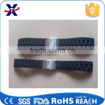 durable black durable silicone bulk watch strap