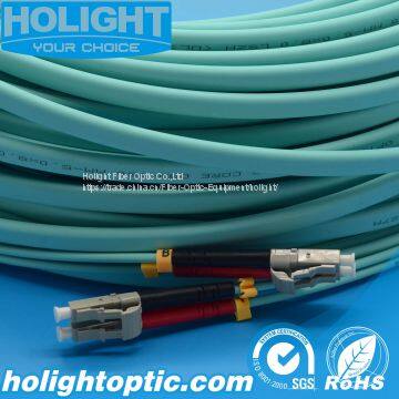 LC Duplex Om3 10g 3.0mm Aqua Optical Fiber Patch Cord photo-4