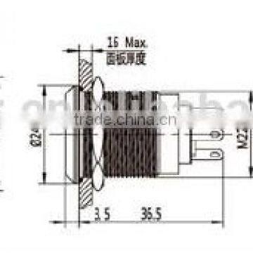 2014 Hot-selling 22mm Momentary Start Button Stainless Steel Metal Push Button Switch photo-2