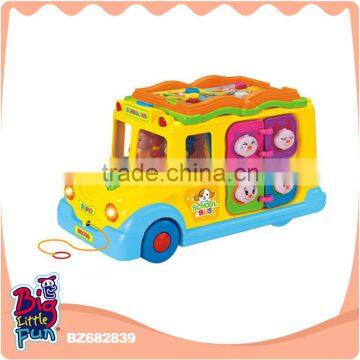 China import preschool educational electric car school bus baby early learning toys