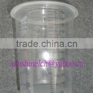 pp plastic paint calibrated mixing cups