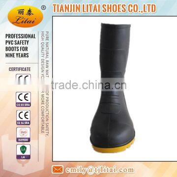 CE Certified Black PVC Safety Gumboots for Men S5 photo-3
