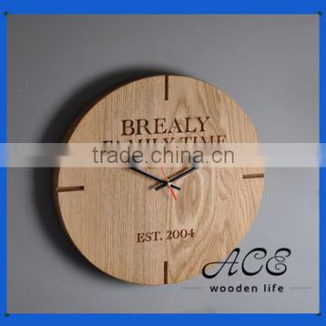 2016 New Design Wooden Carved Clock for Home Decoration Laser Pattern CNC Design