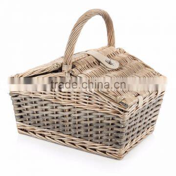 Wholesale new designed Handmade Cheap Wicker picnic hamper for 2 person