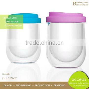 High End Wide Mouth Borosilicate Glass Glass Milk Tea Cups photo-4