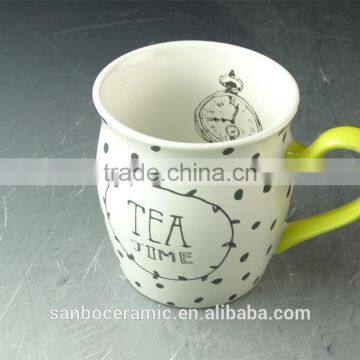 Ceramic Enamel Mug /coffee Mug Shapes 350 ml / 12 Oz Stoneware Print Mugs With Glazed Handle photo-6