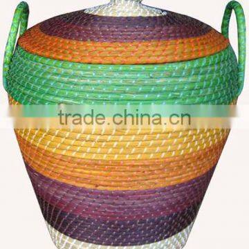 High quality best selling sea grass storage with lid from Vietnam