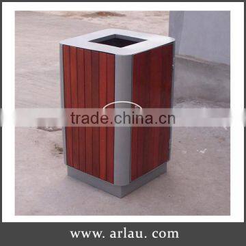 Arlau outdoor wpc park garbage can wood