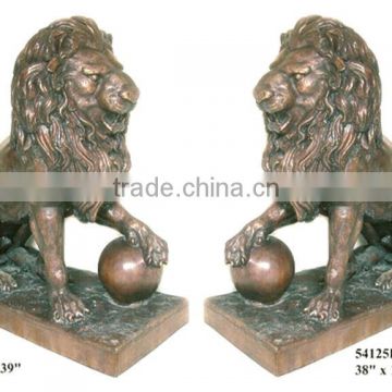 Bronze Brass Western Style Lion Statue