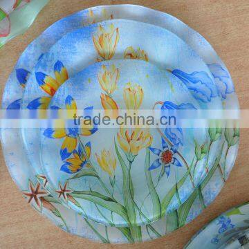 3pcs tempered glass dinnerware