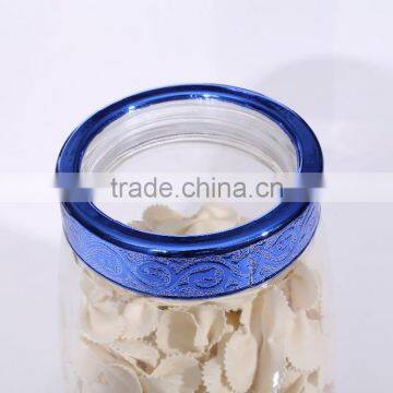 Set 3 Clear Coned Shape Glass Storage Jars With Red Plastic Lid photo-2