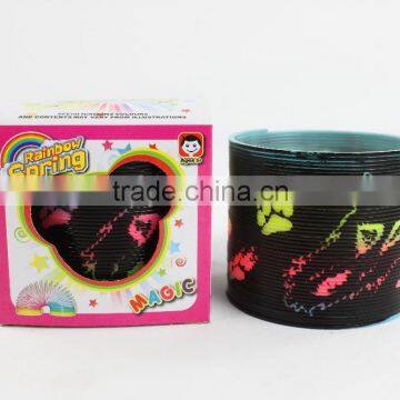 plastic magic rainbow spring with animal pattern toys/hot sale rainbow circle