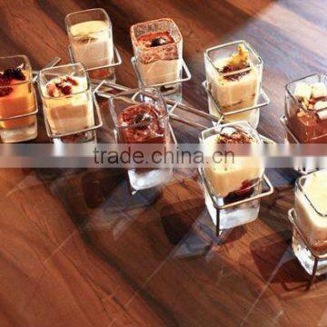 Hot Party Square Shape Dessert store glassware warm pattern