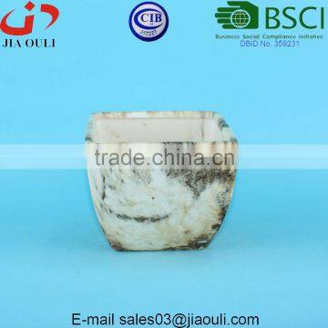 New Color Marble Design Ceramic Planter Pots Square photo-6